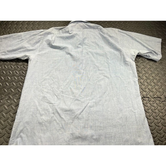 Members Only Shirt Adult Extra Large Tall Blue Button Up Short Sleeve Preppy Men - Picture 13 of 13